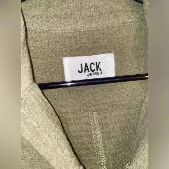 Jack by BB Dakota Shirt Jacket Shacket Army Green size small - Picture 3 of 5